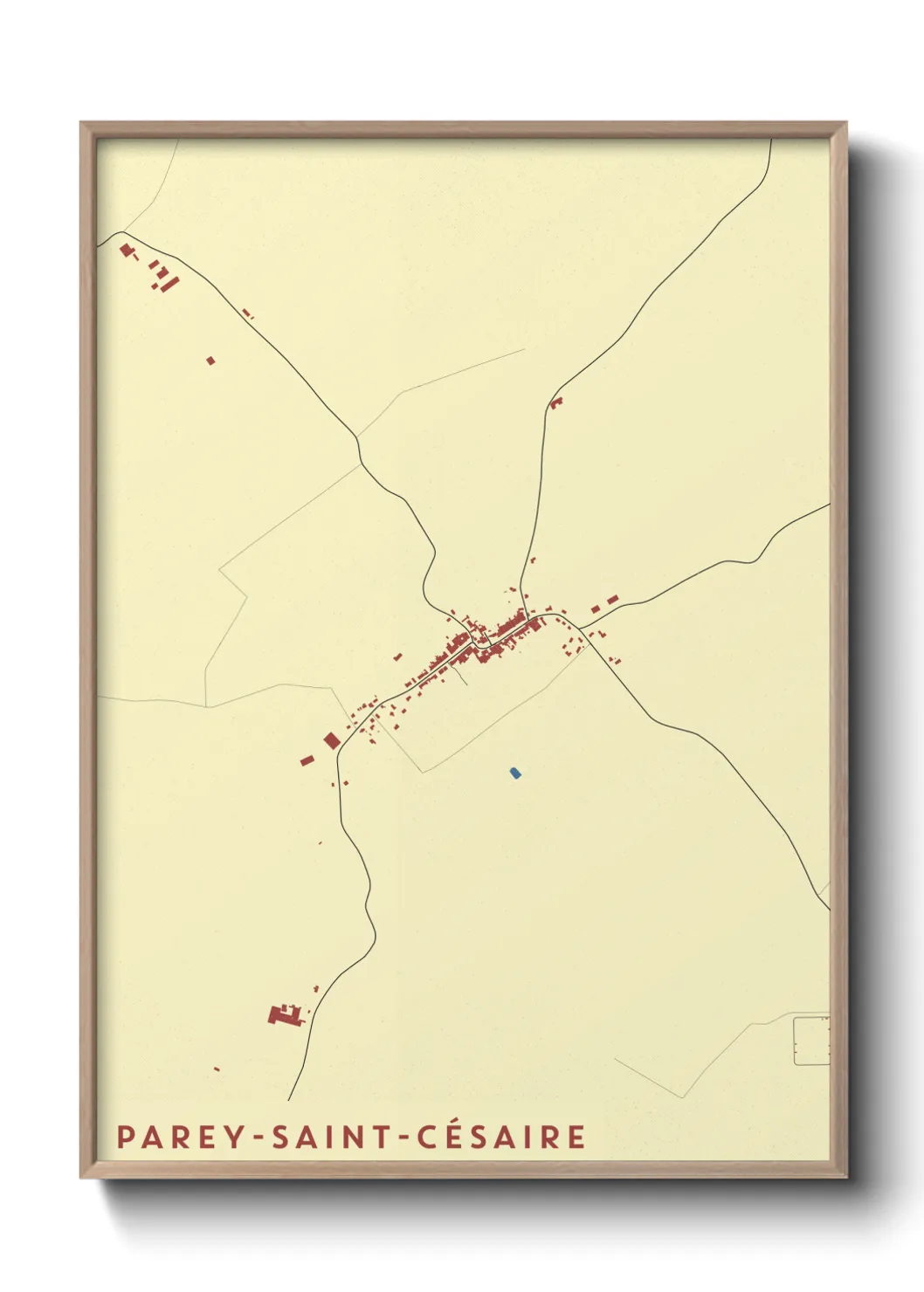 Une affiche de carte sur Parey-Saint-Césaire
