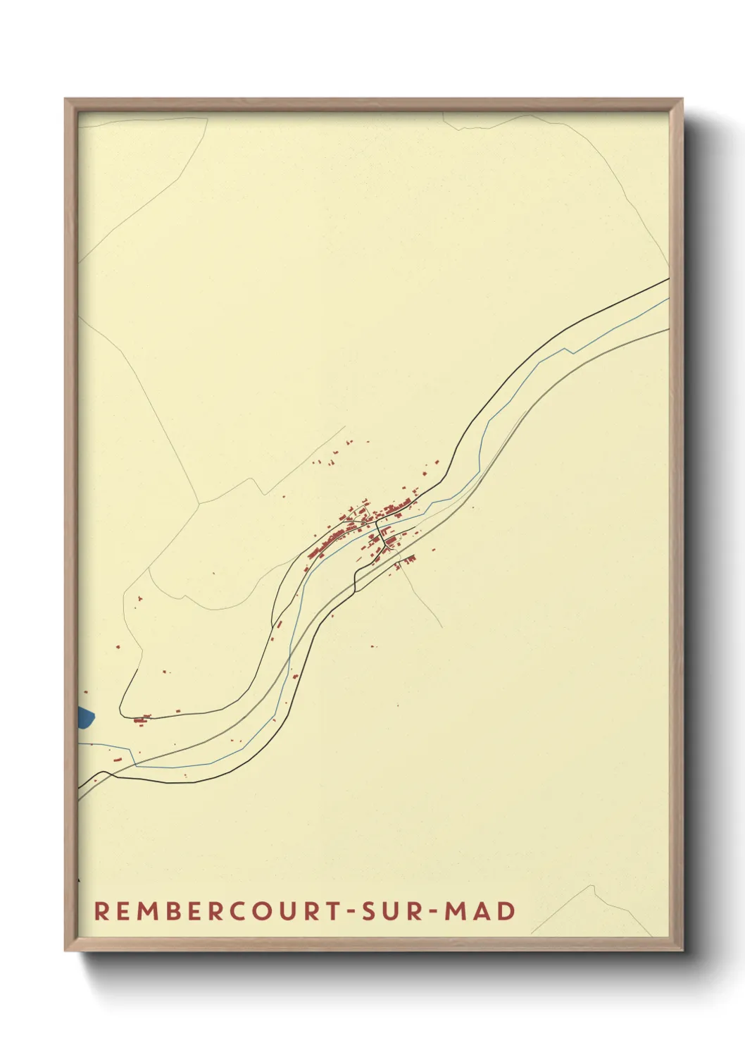 Une affiche de carte sur Rembercourt-sur-Mad