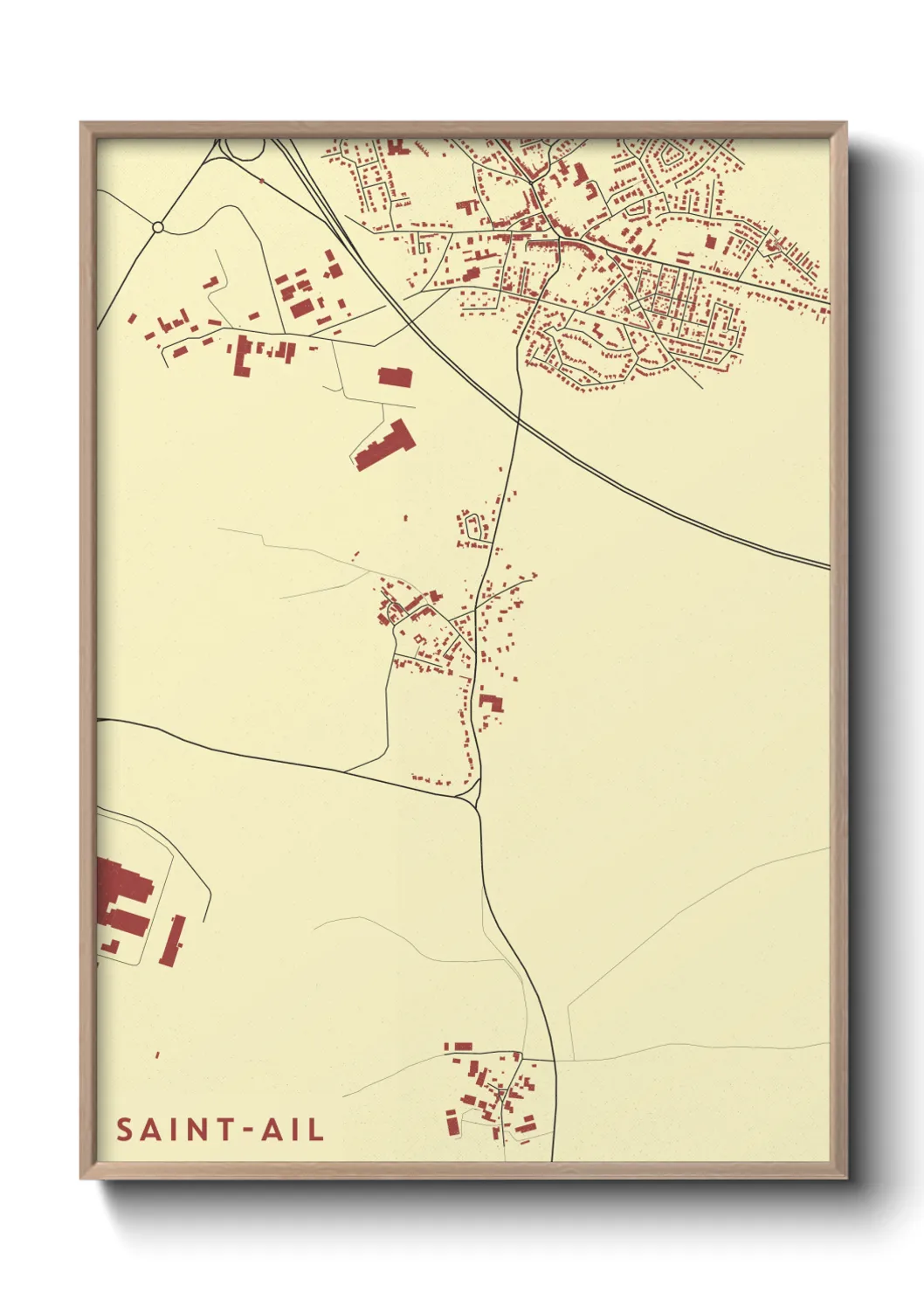 Une affiche de carte sur Saint-Ail