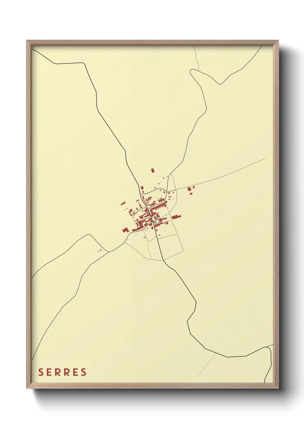 Une affiche de carte sur Serres