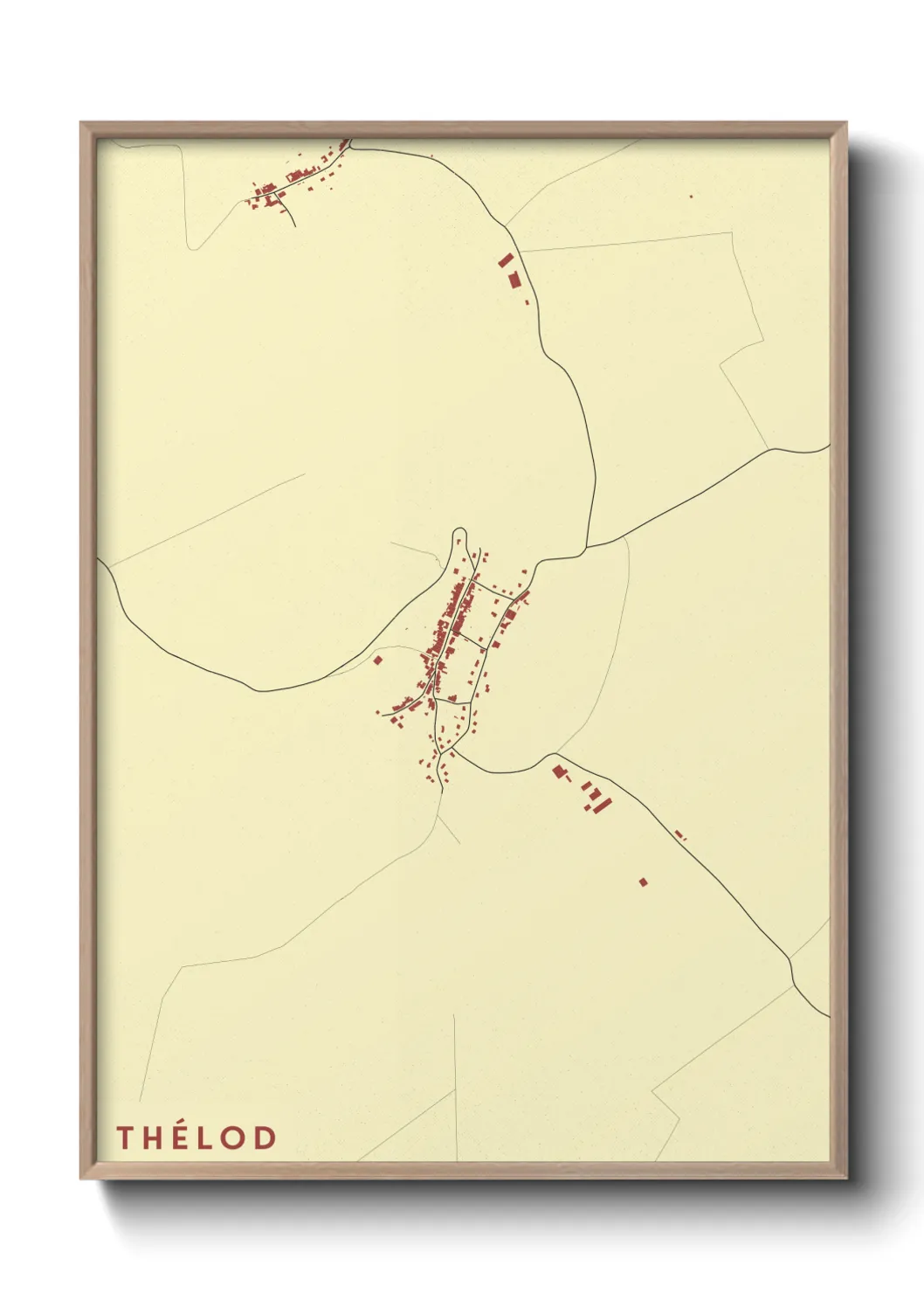 Une affiche de carte sur Thélod