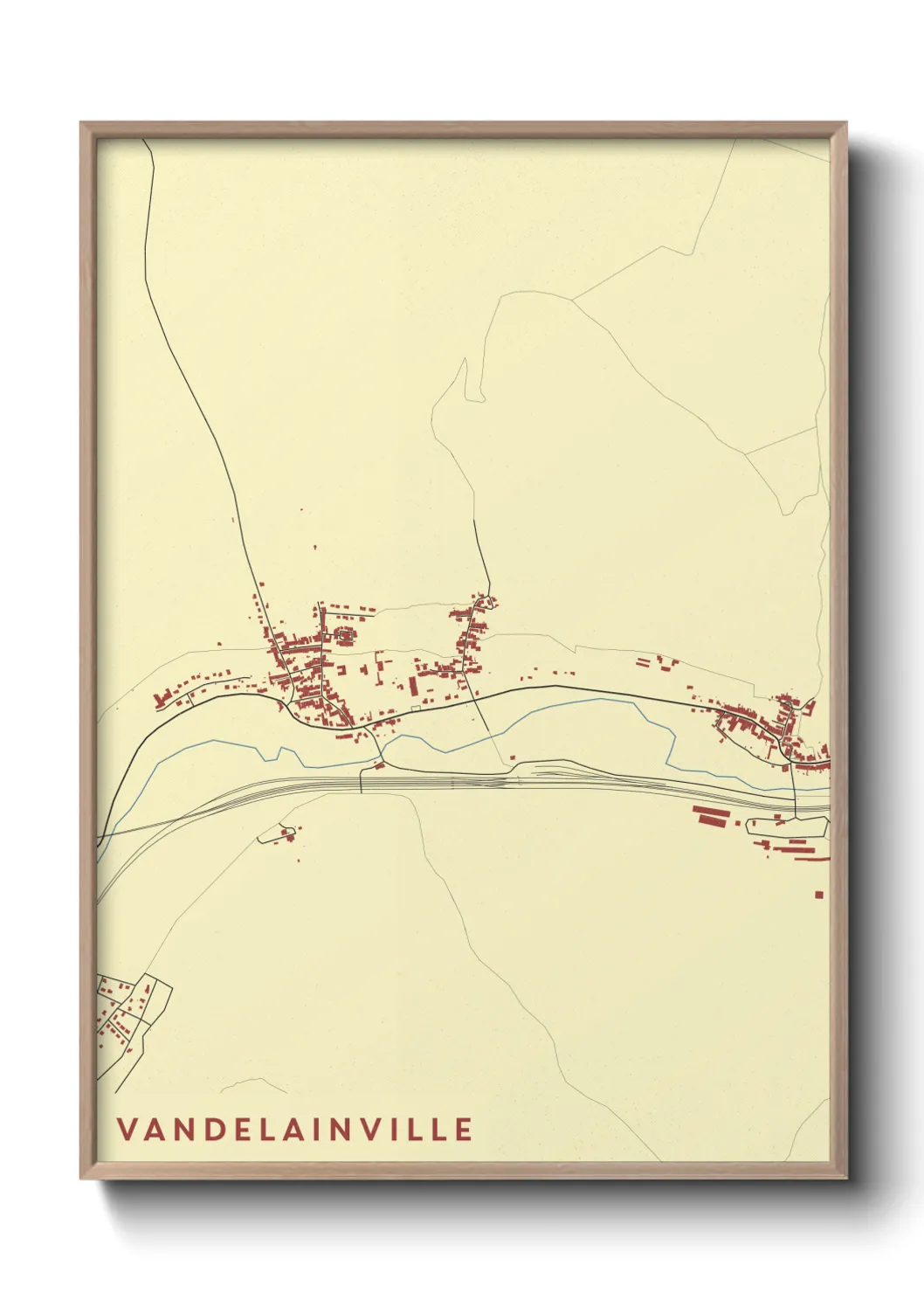 Une affiche de carte sur Vandelainville
