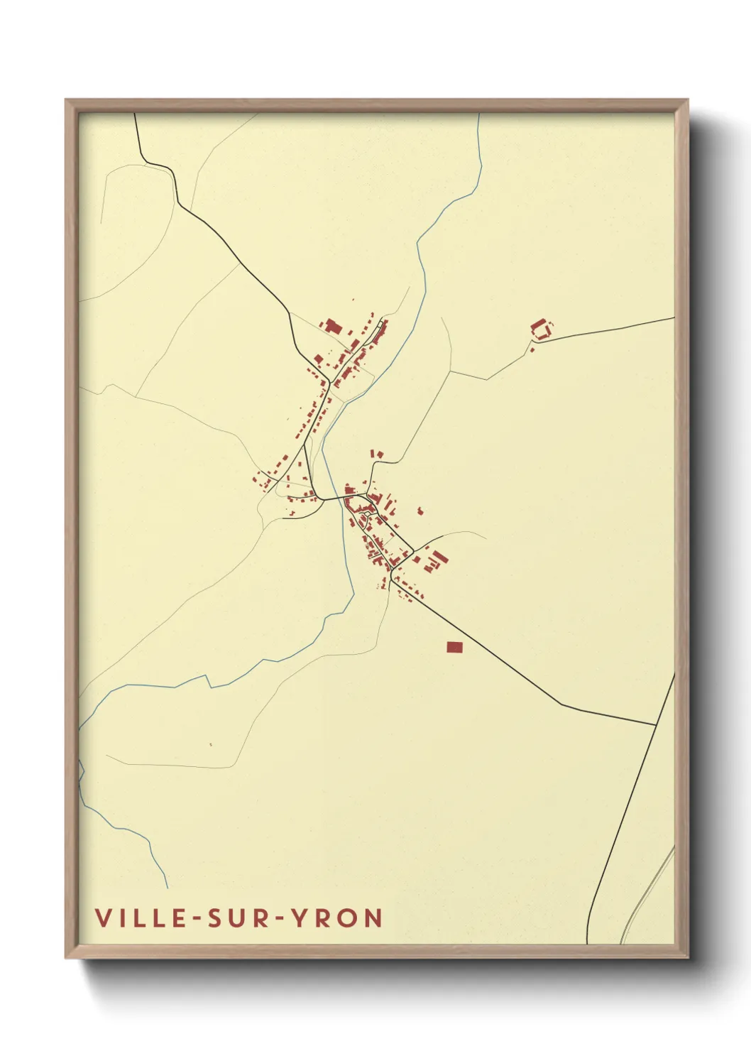 Une affiche de carte sur Ville-sur-Yron