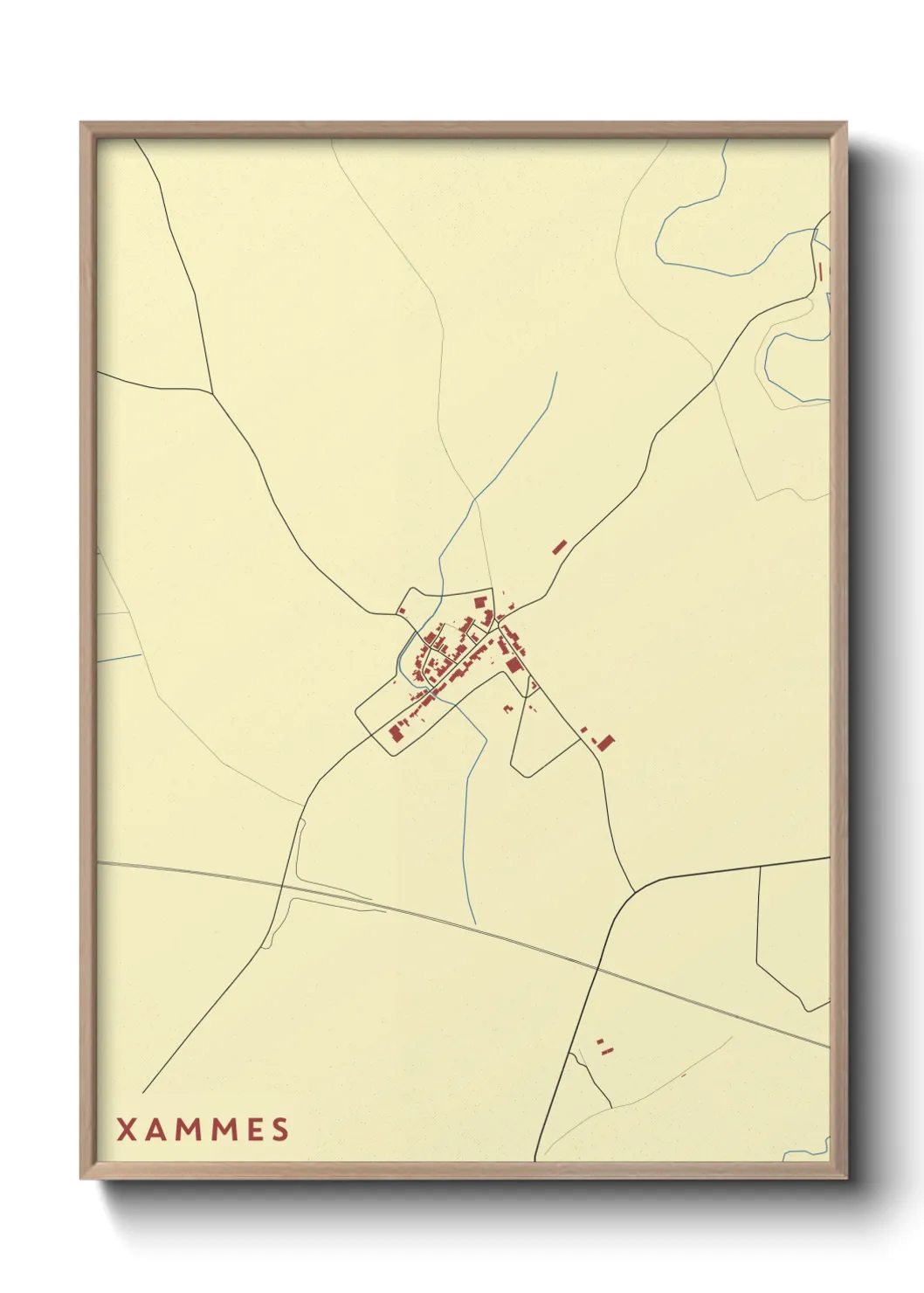 Une affiche de carte sur Xammes