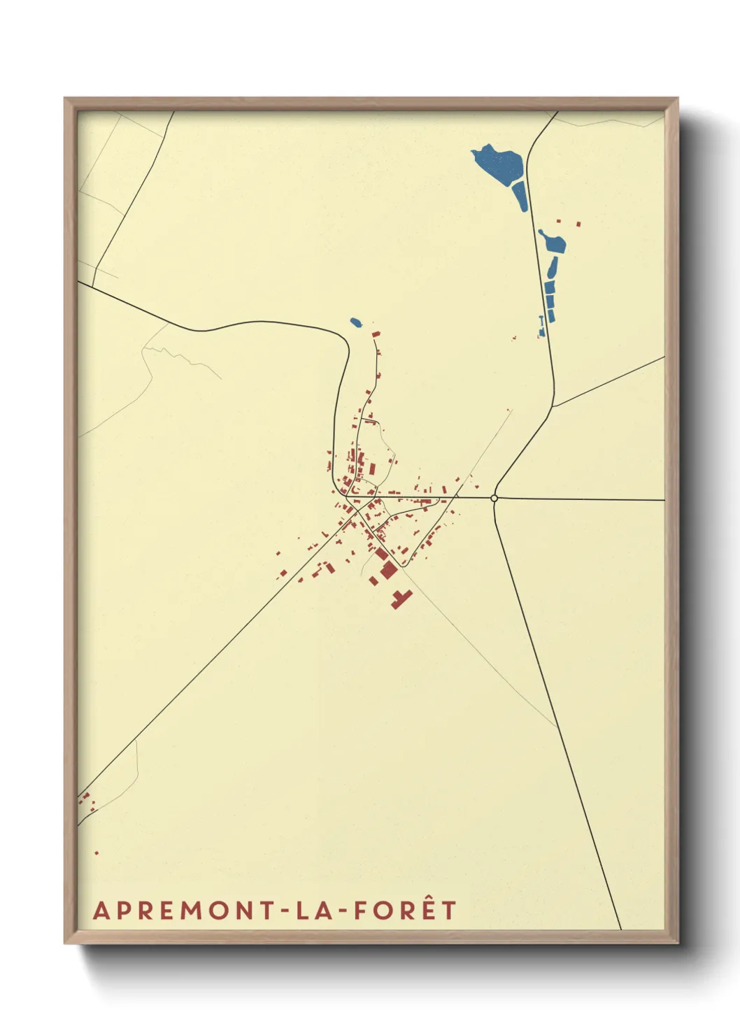 Un poster carteApremont-la-Forêt
