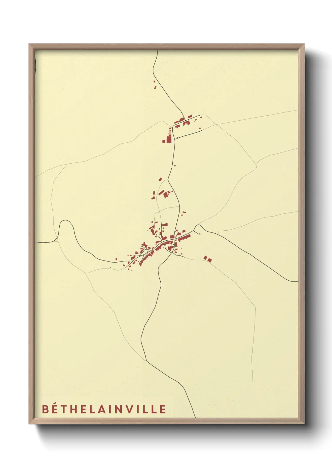 Une affiche de carte sur Béthelainville