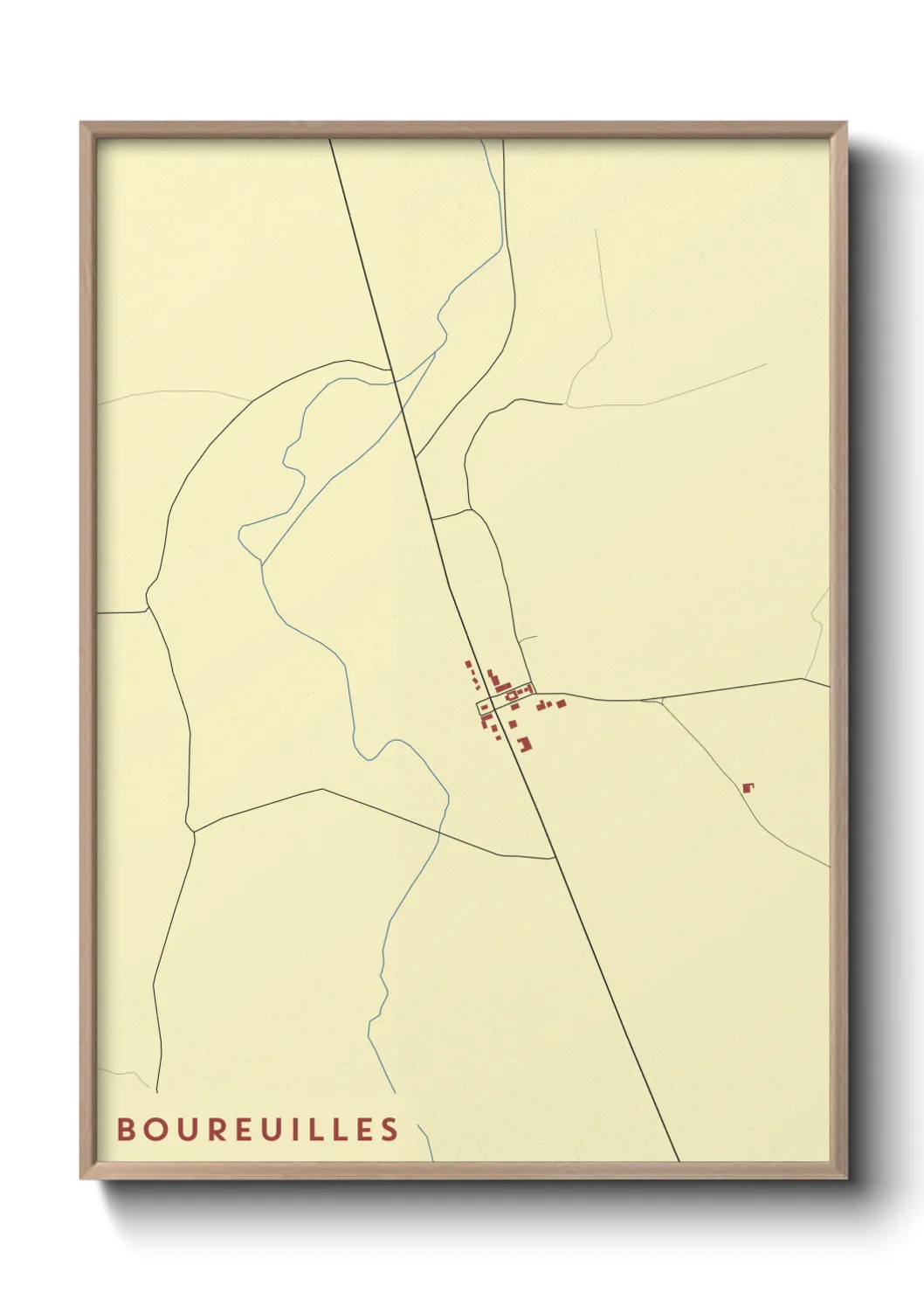 Une affiche de carte sur Boureuilles