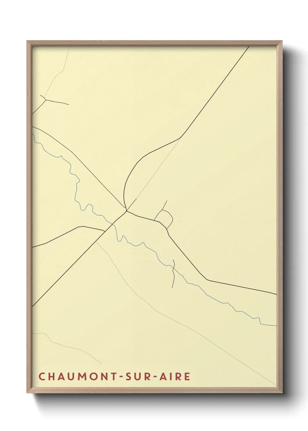 Un poster carteChaumont-sur-Aire