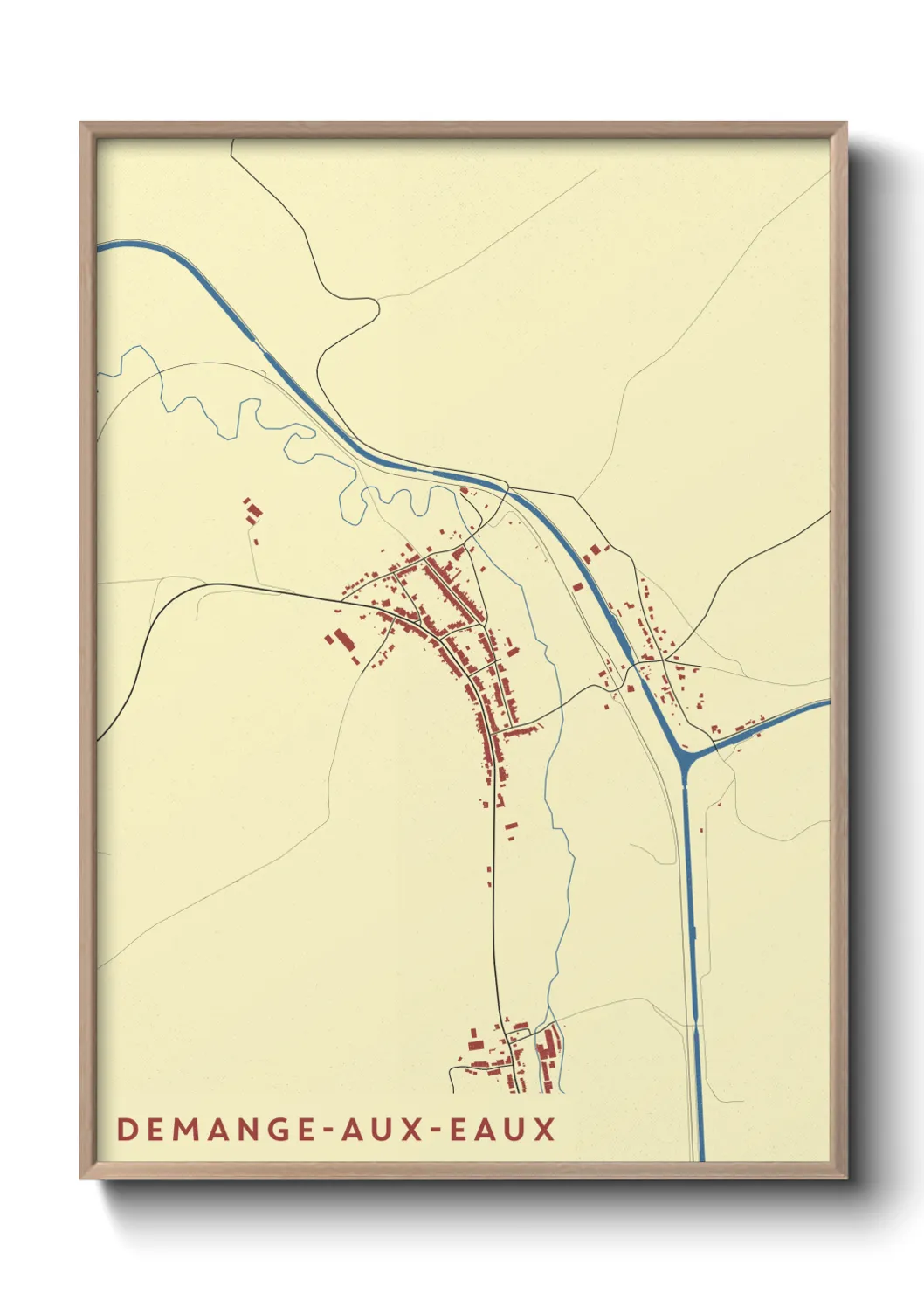 Un poster carteDemange-aux-Eaux