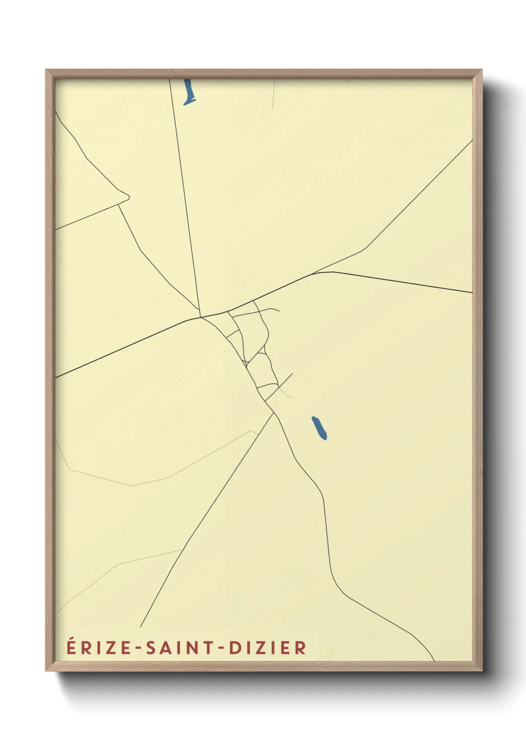 Une affiche de carte sur Érize-Saint-Dizier