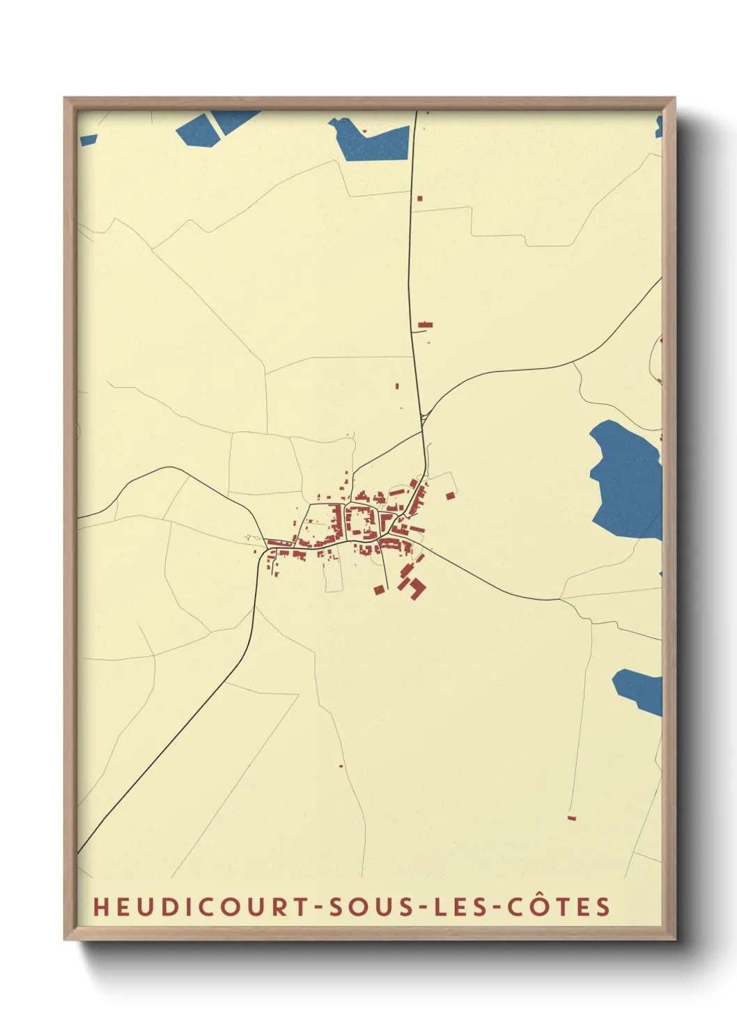 Une affiche de carte sur Heudicourt-sous-les-Côtes