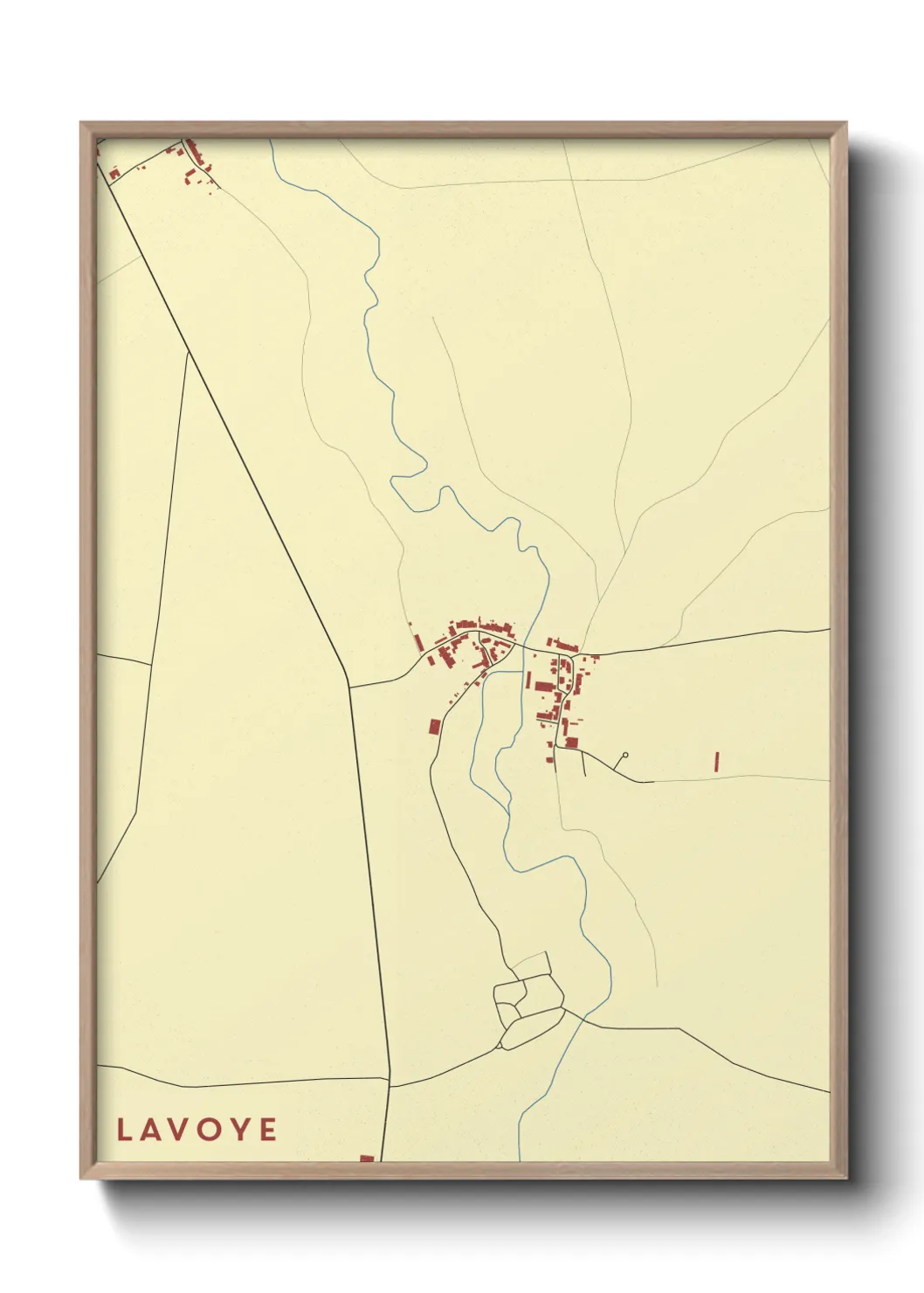 Une affiche de carte sur Lavoye