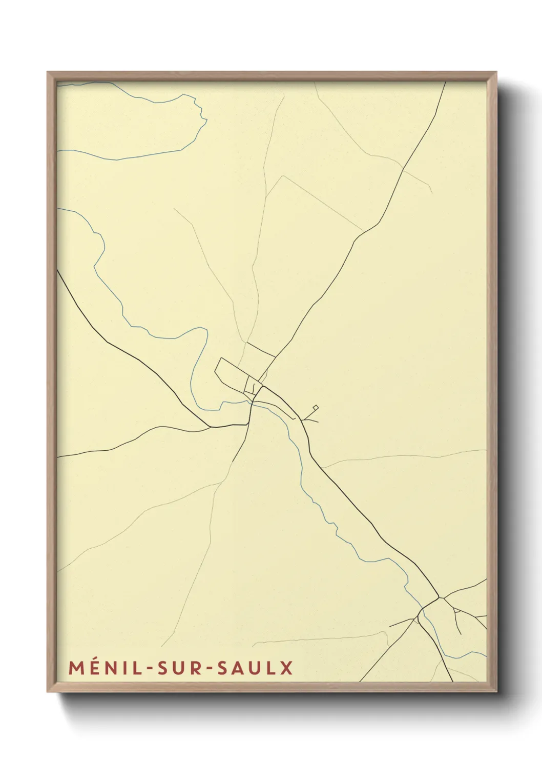 Une affiche de carte sur Ménil-sur-Saulx