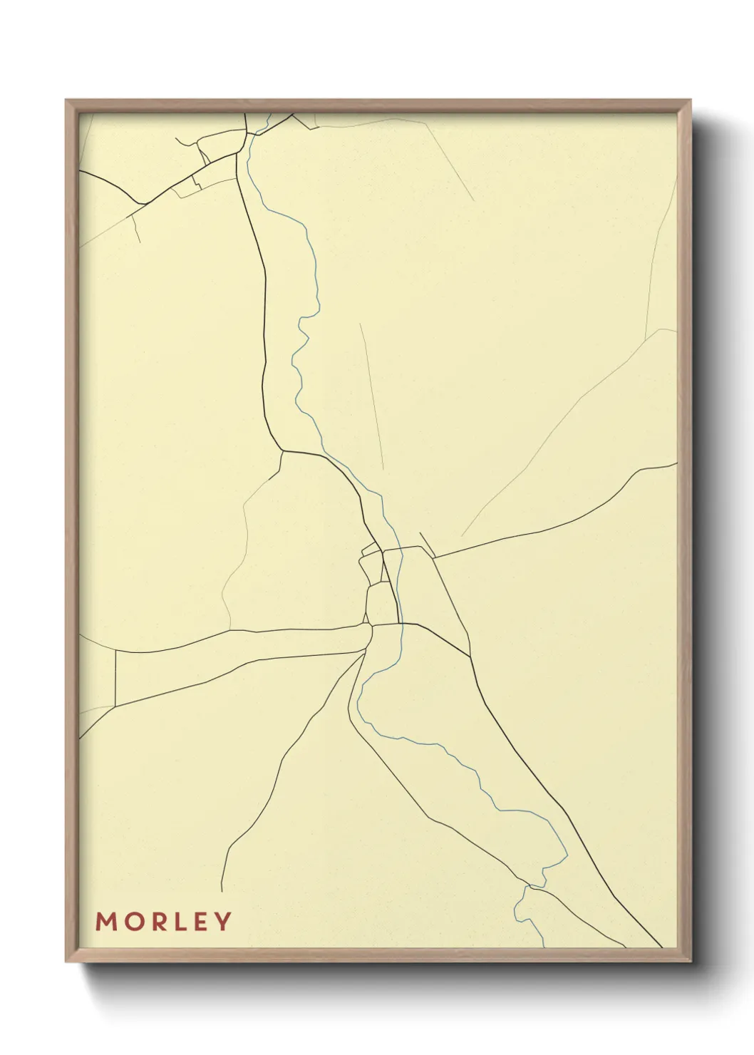 Une affiche de carte sur Morley