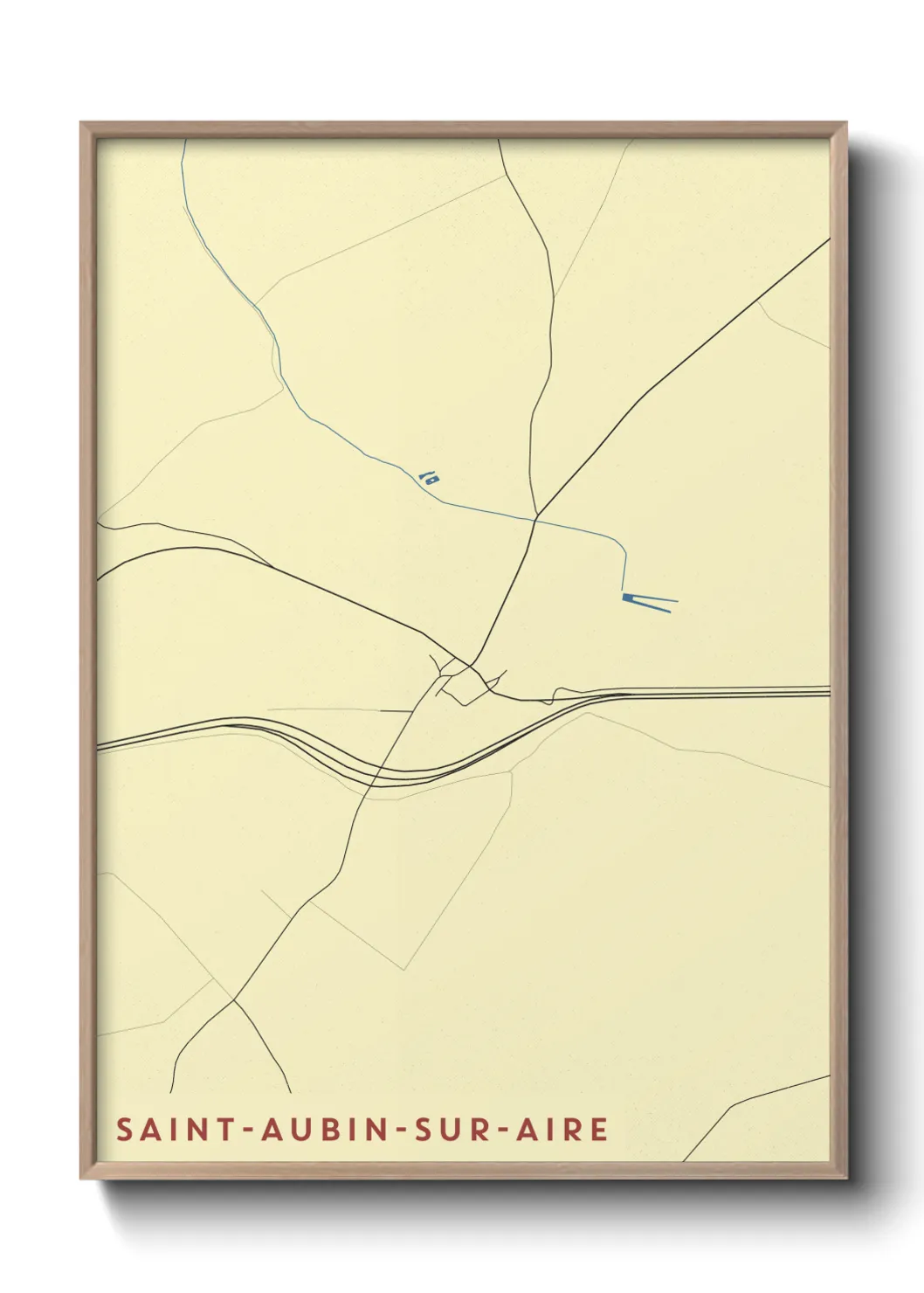 Un poster carteSaint-Aubin-sur-Aire