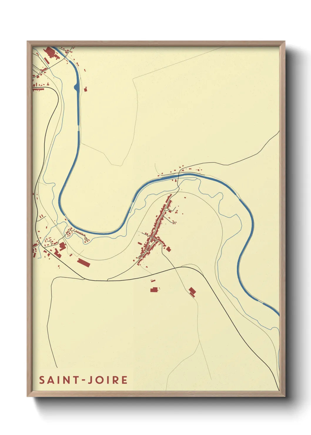 Une affiche de carte sur Saint-Joire