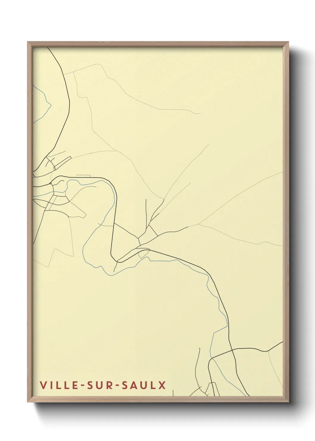 Une affiche de carte sur Ville-sur-Saulx