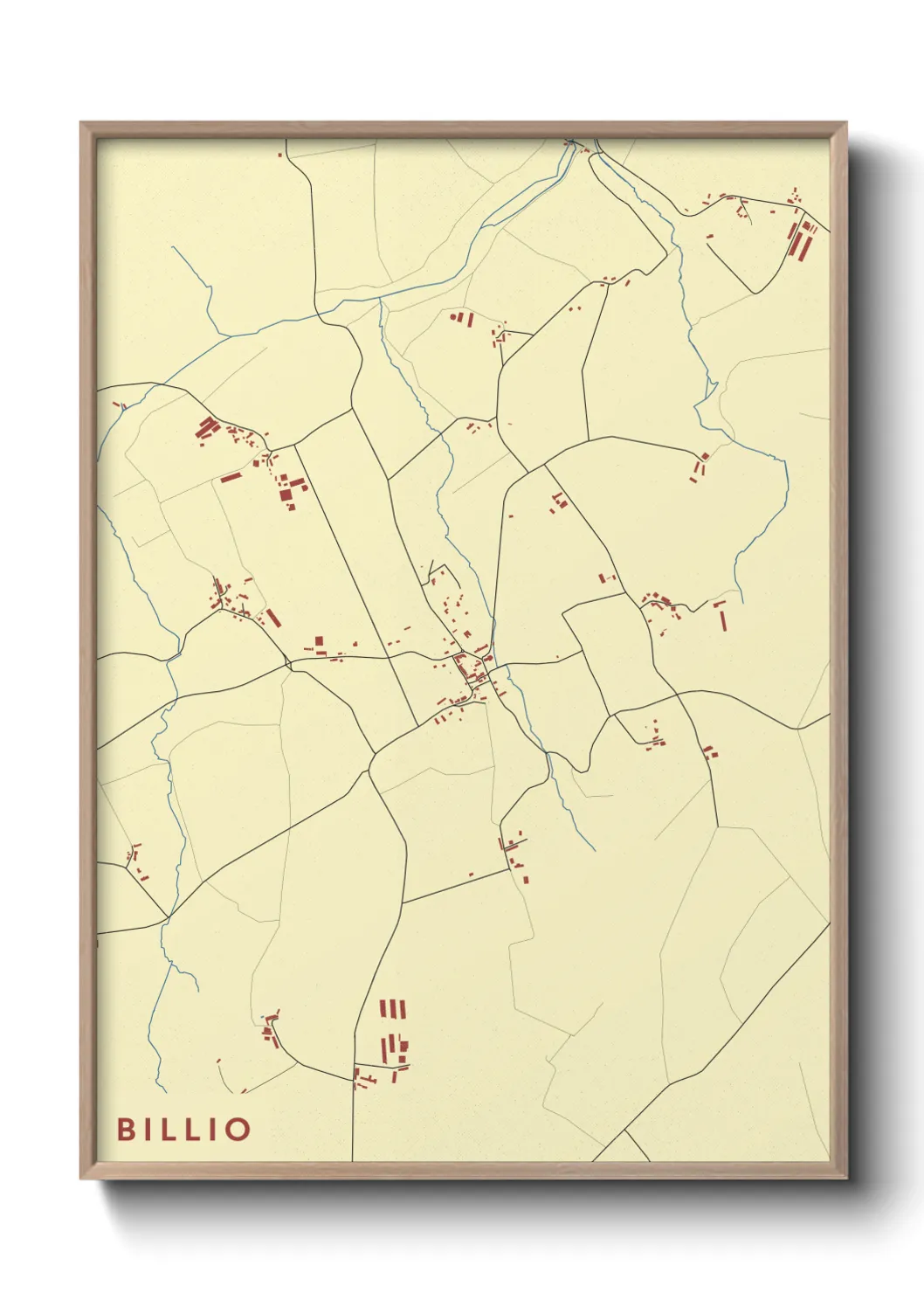 Une affiche de carte sur Billio