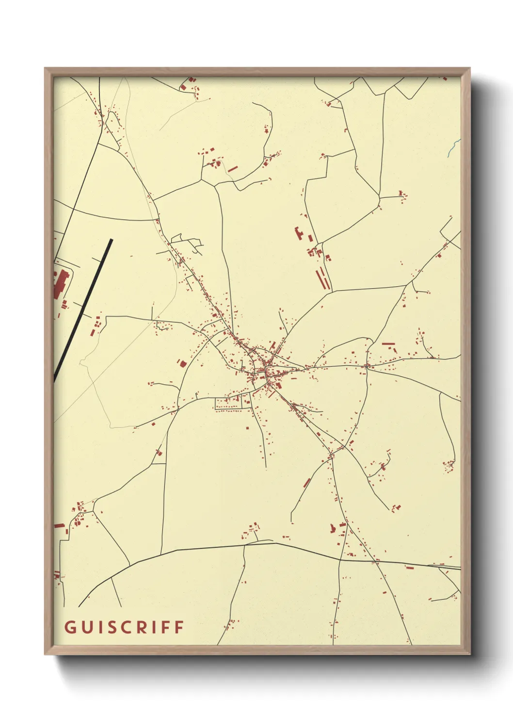 Une affiche de carte sur Guiscriff