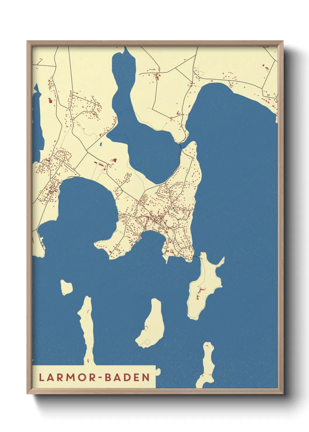 Une affiche de carte sur Larmor-Baden