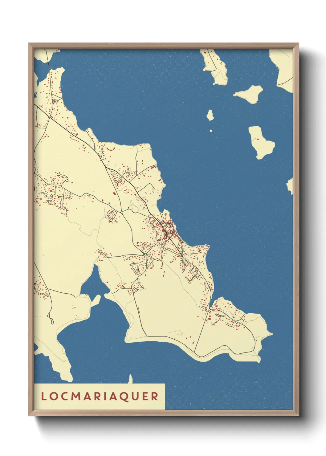 Une affiche de carte sur Locmariaquer