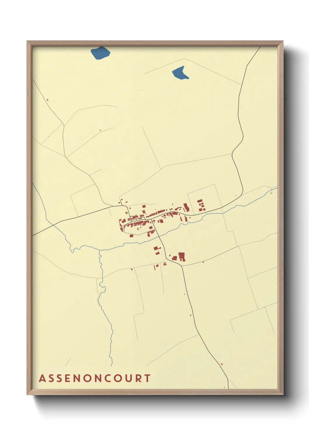 Une affiche de carte sur Assenoncourt