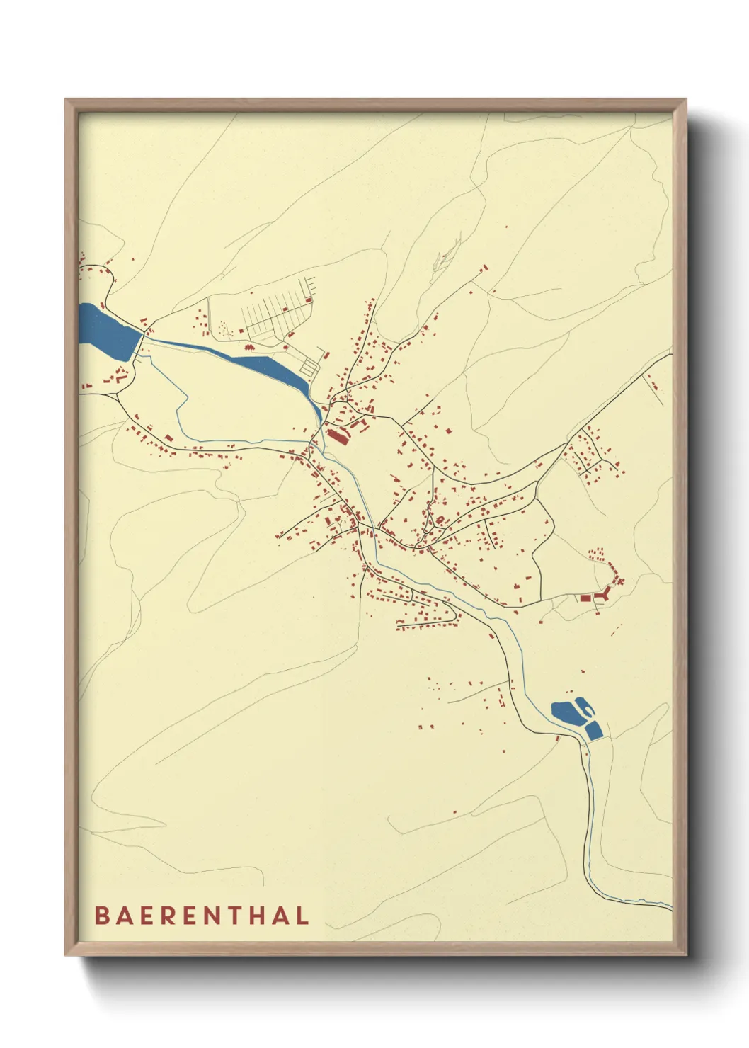 Une affiche de carte sur Baerenthal