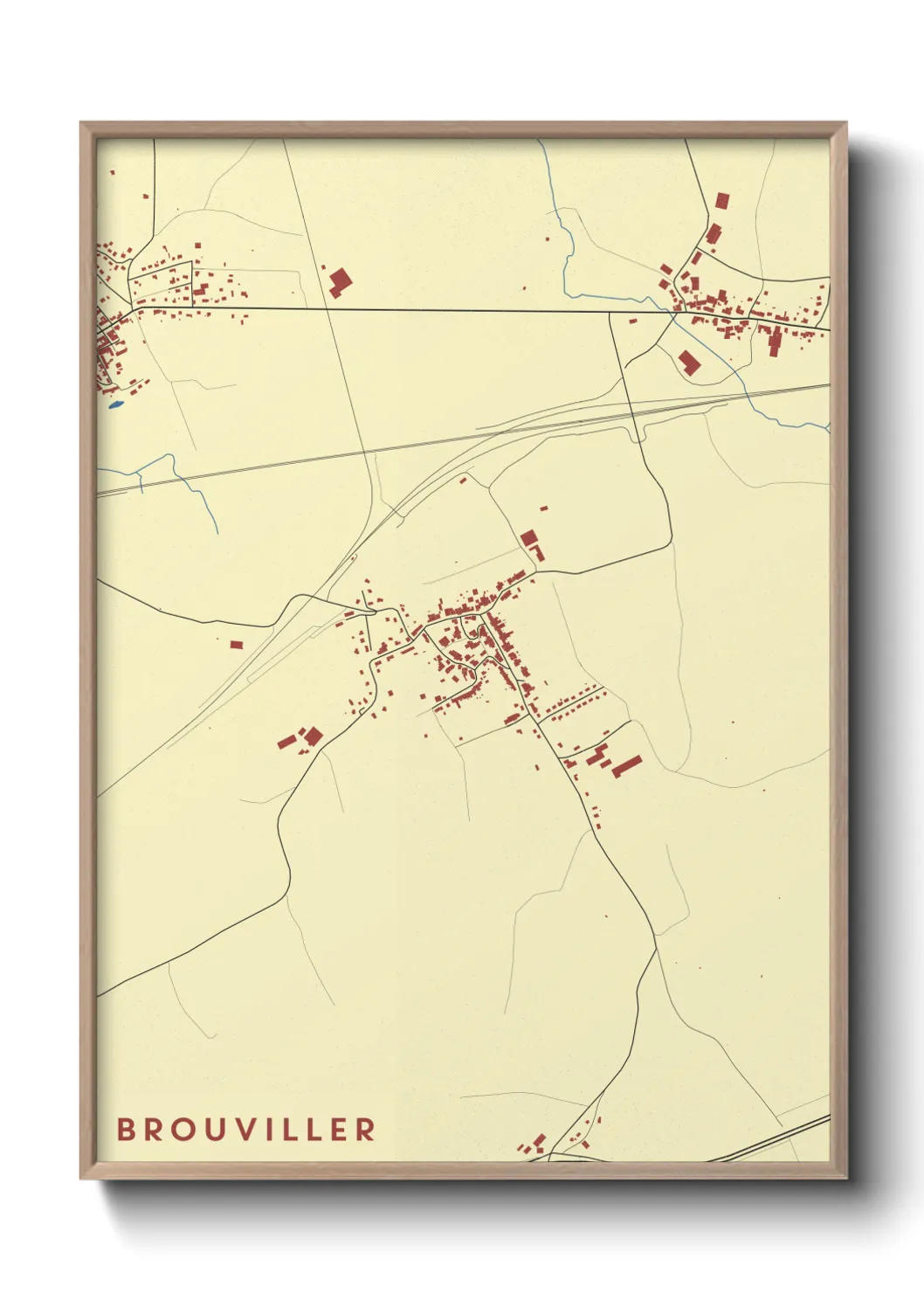 Une affiche de carte sur Brouviller