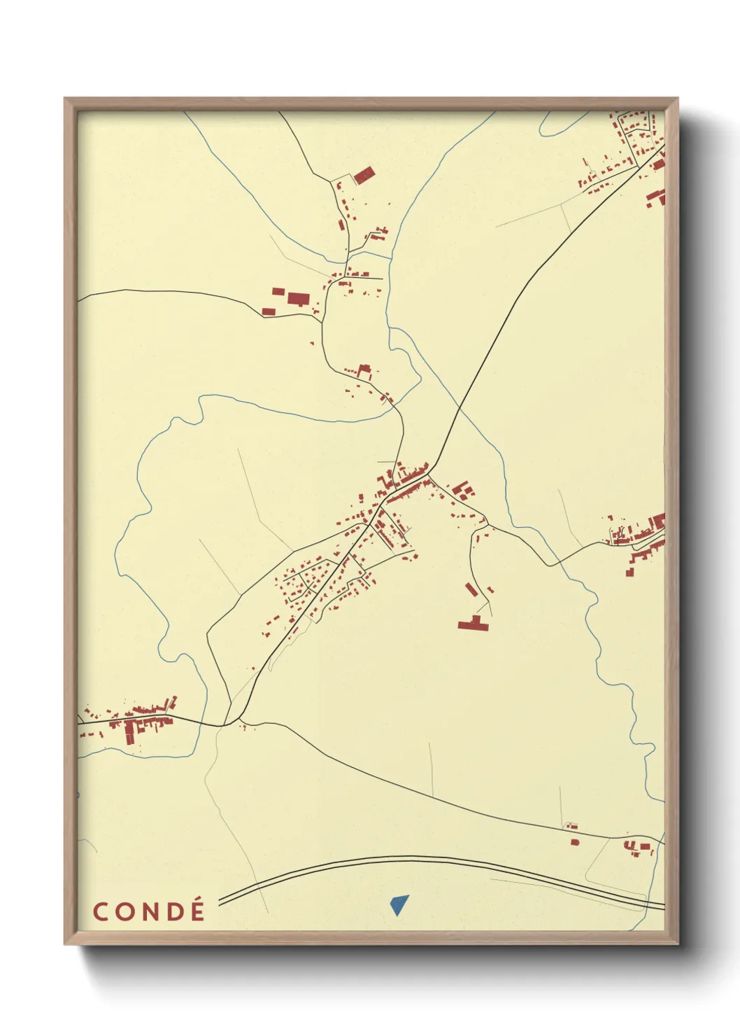 Une affiche de carte sur Condé
