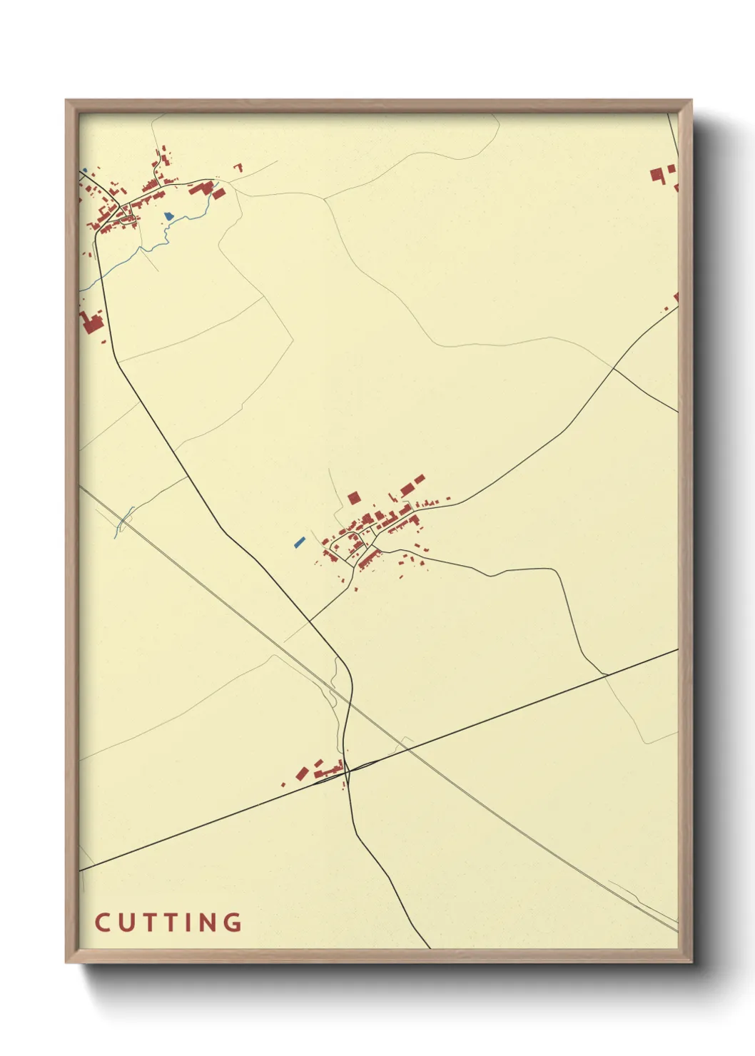 Une affiche de carte sur Cutting