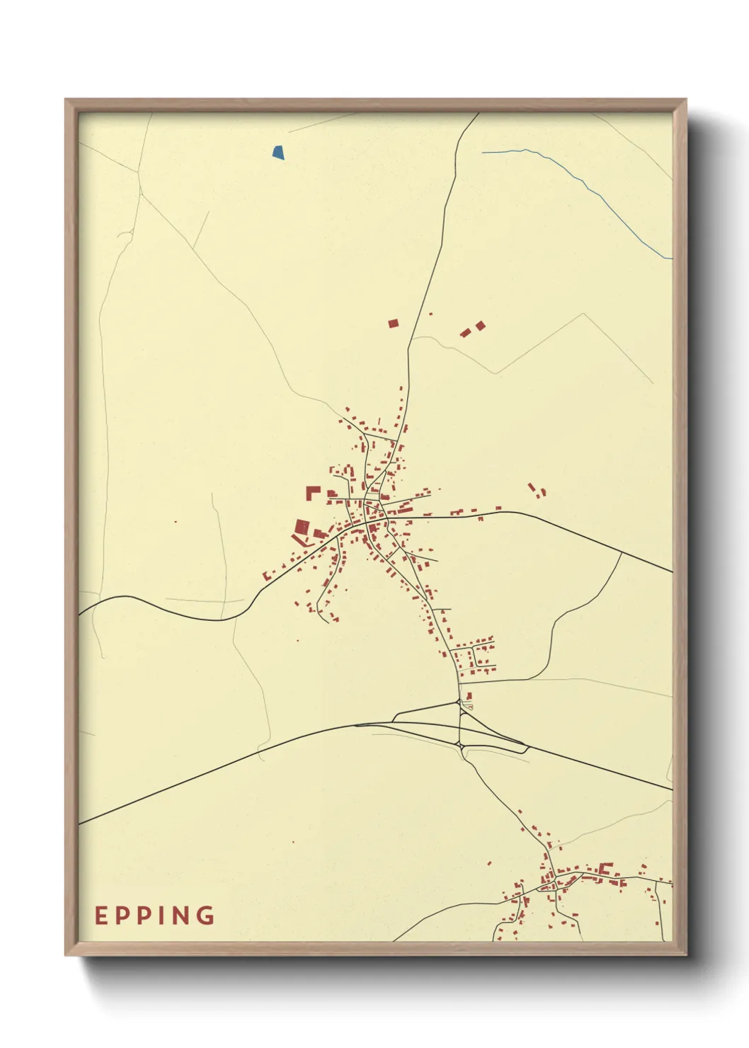 Une affiche de carte sur Epping