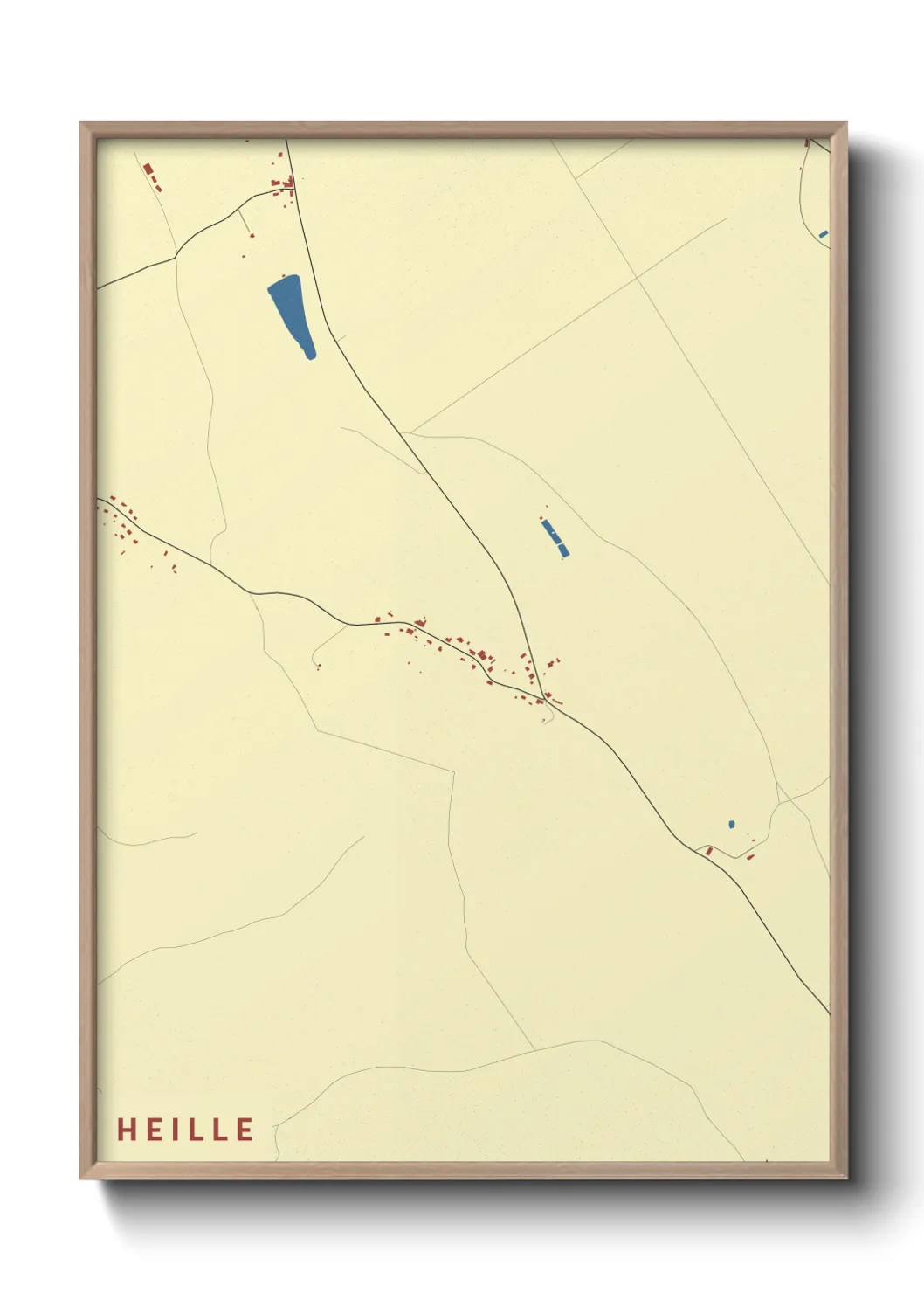 Une affiche de carte sur Heille