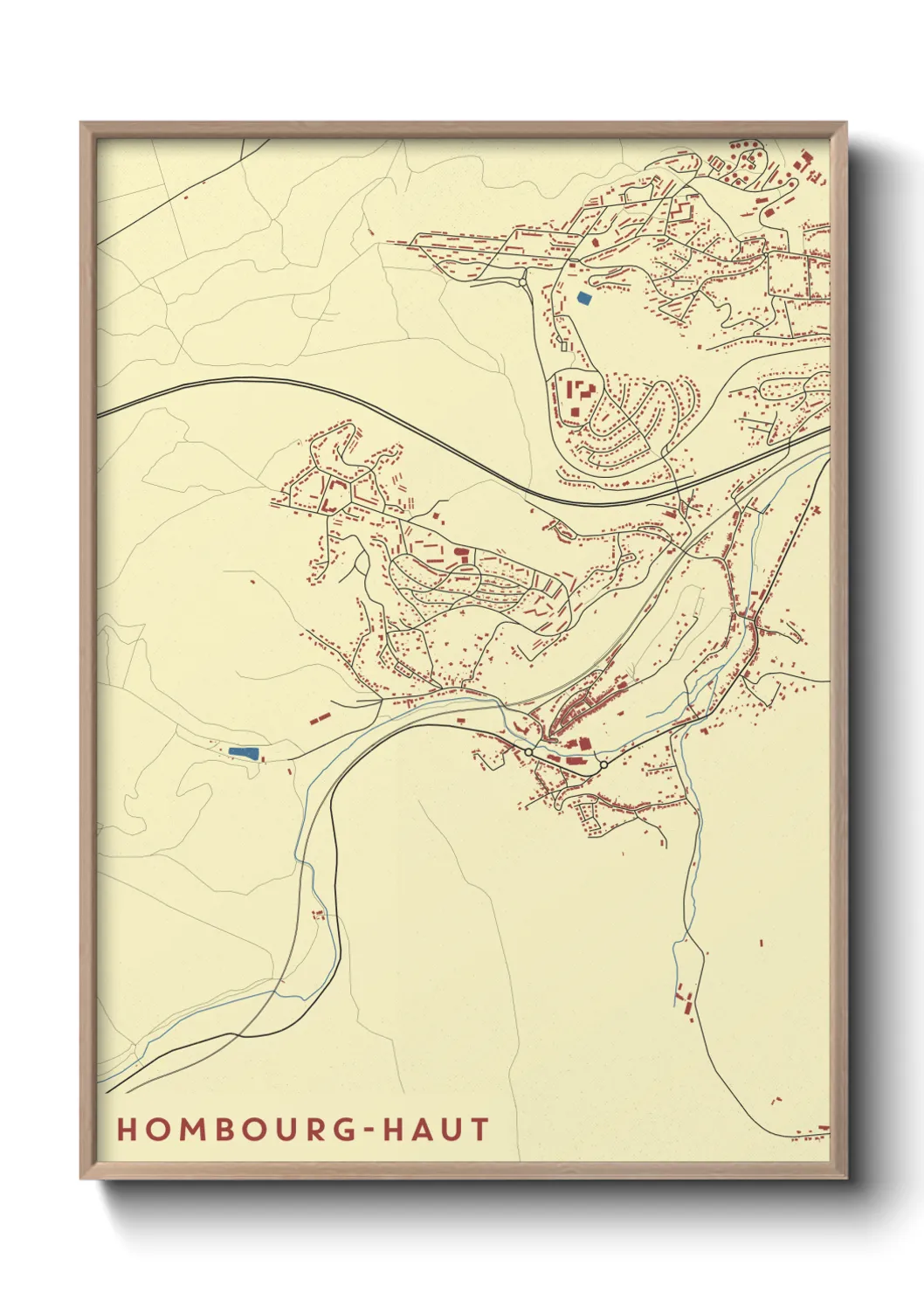 Un poster carteHombourg-Haut