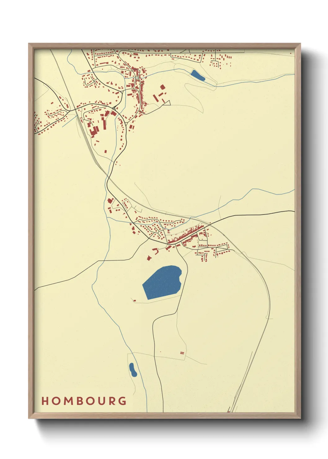 Une affiche de carte sur Hombourg