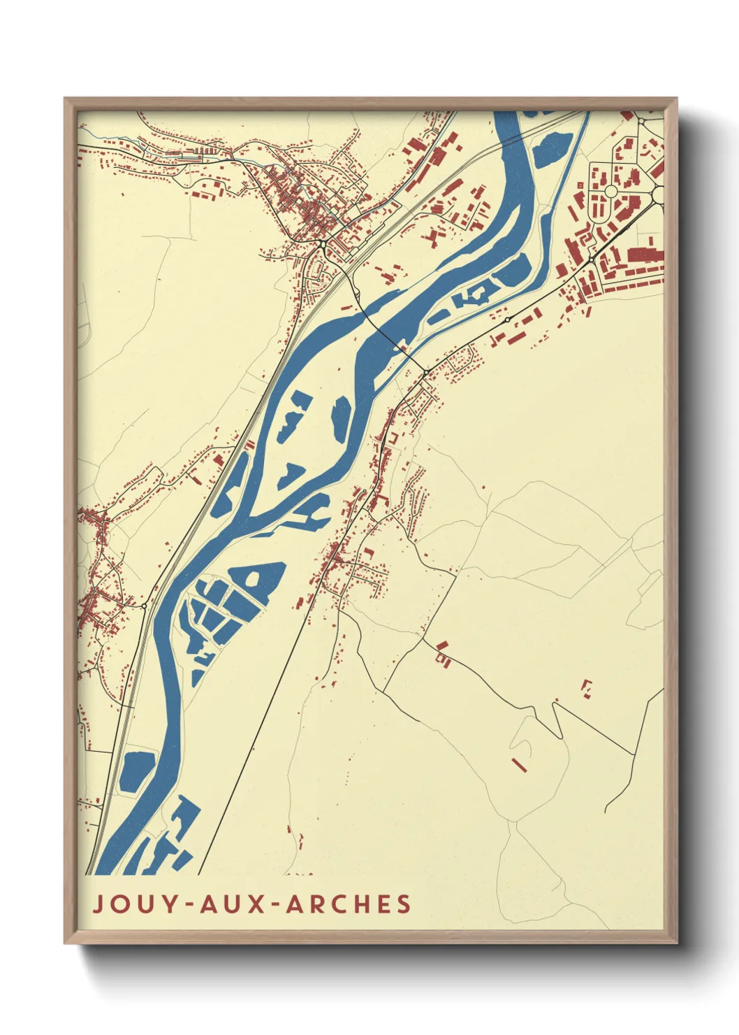 Un poster carteJouy-aux-Arches