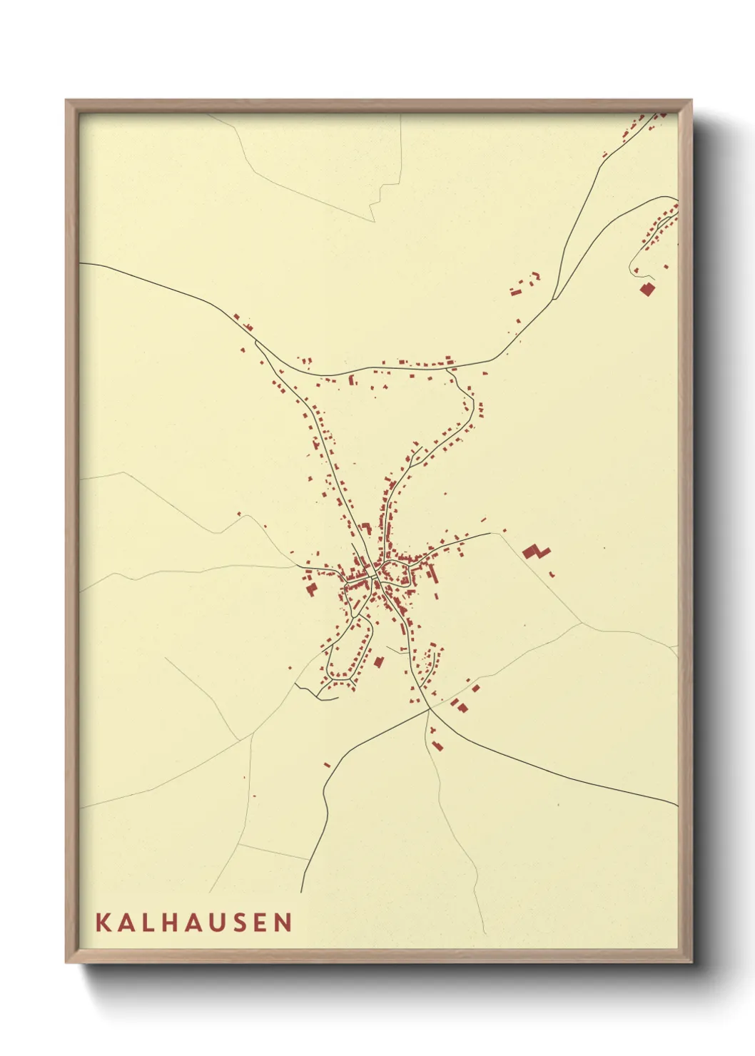 Une affiche de carte sur Kalhausen