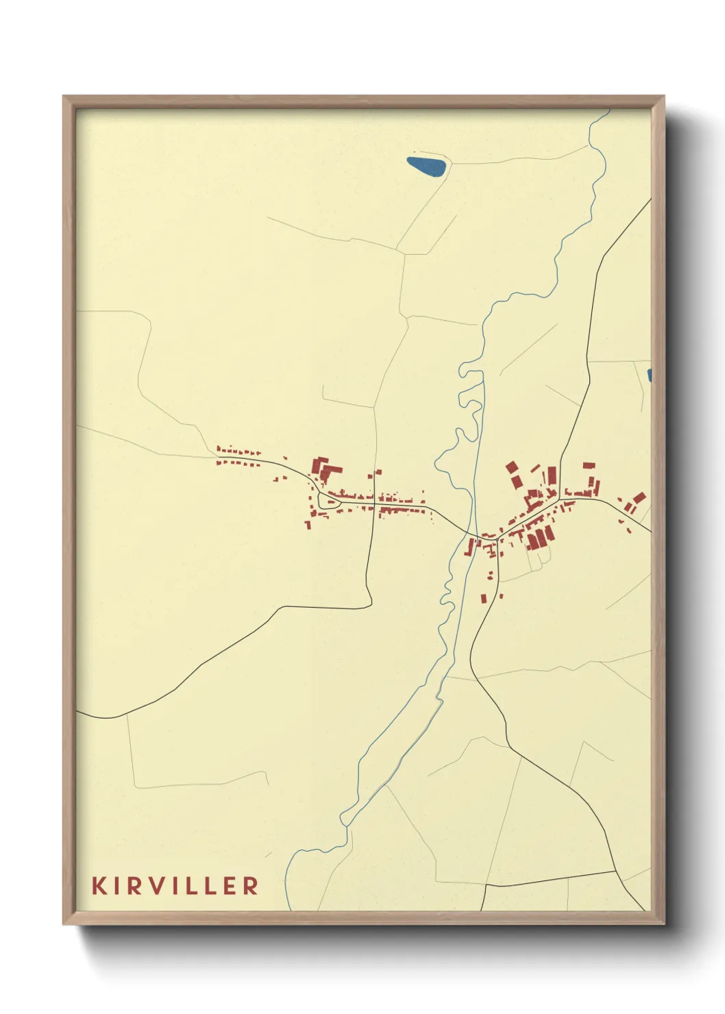 Une affiche de carte sur Kirviller