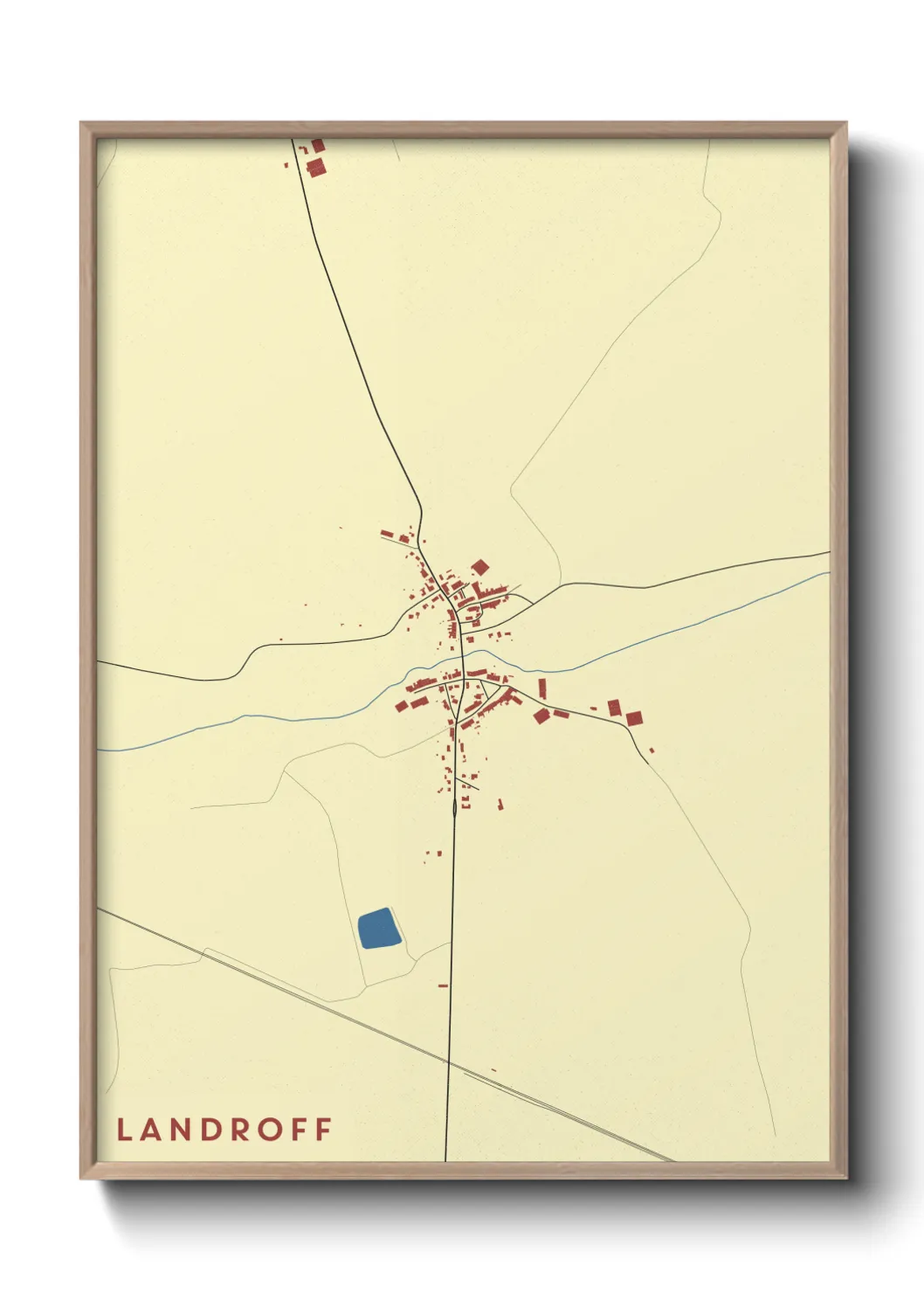 Une affiche de carte sur Landroff