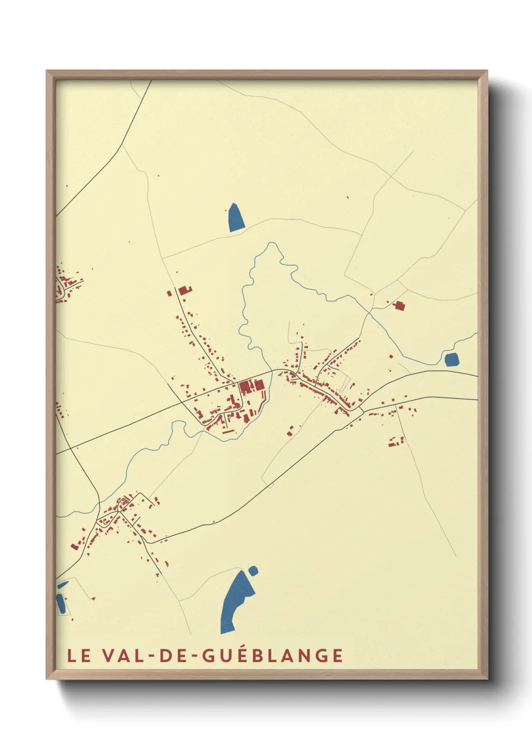 Une affiche de carte sur Le Val-de-Guéblange