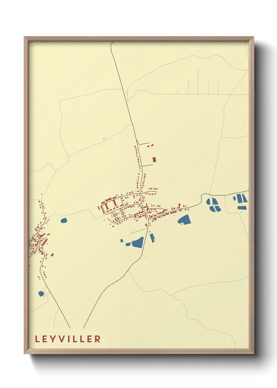 Une affiche de carte sur Leyviller