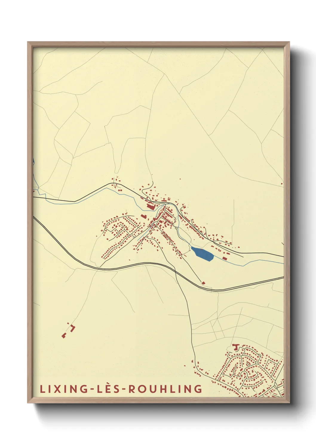 Un poster carteLixing-lès-Rouhling