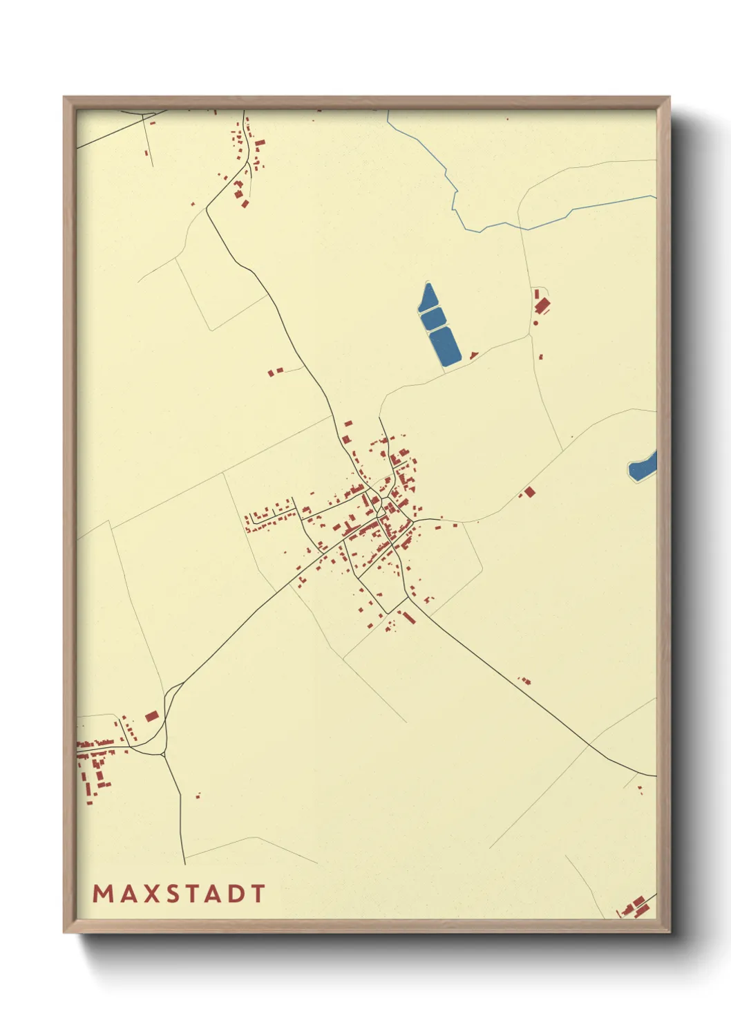 Une affiche de carte sur Maxstadt