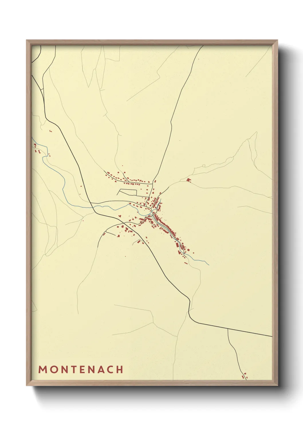 Une affiche de carte sur Montenach