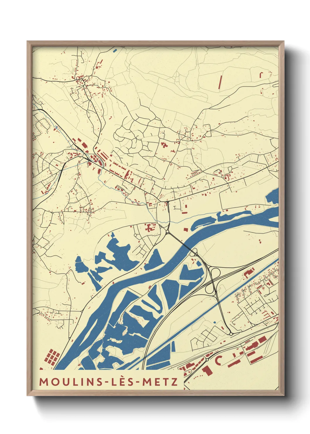 Un poster carteMoulins-lès-Metz