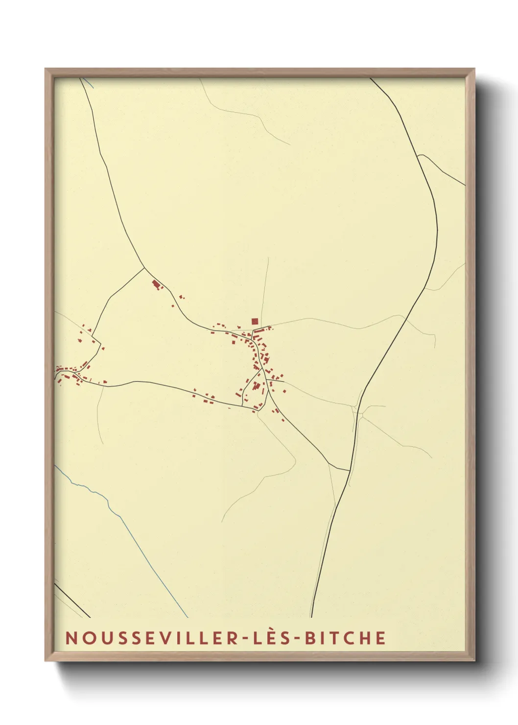 Une affiche de carte sur Nousseviller-lès-Bitche