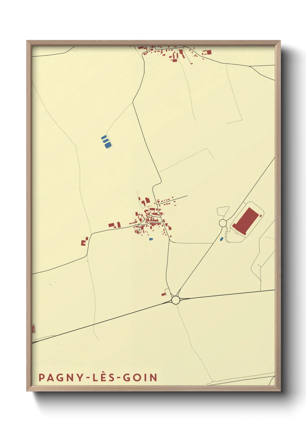 Un poster cartePagny-lès-Goin