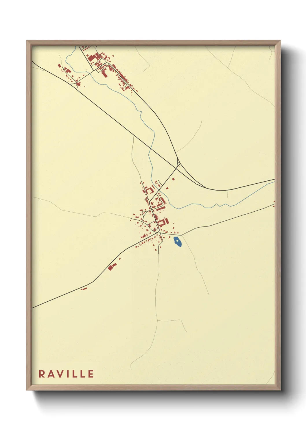 Une affiche de carte sur Raville
