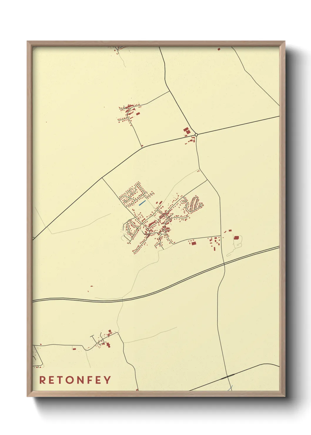 Une affiche de carte sur Retonfey