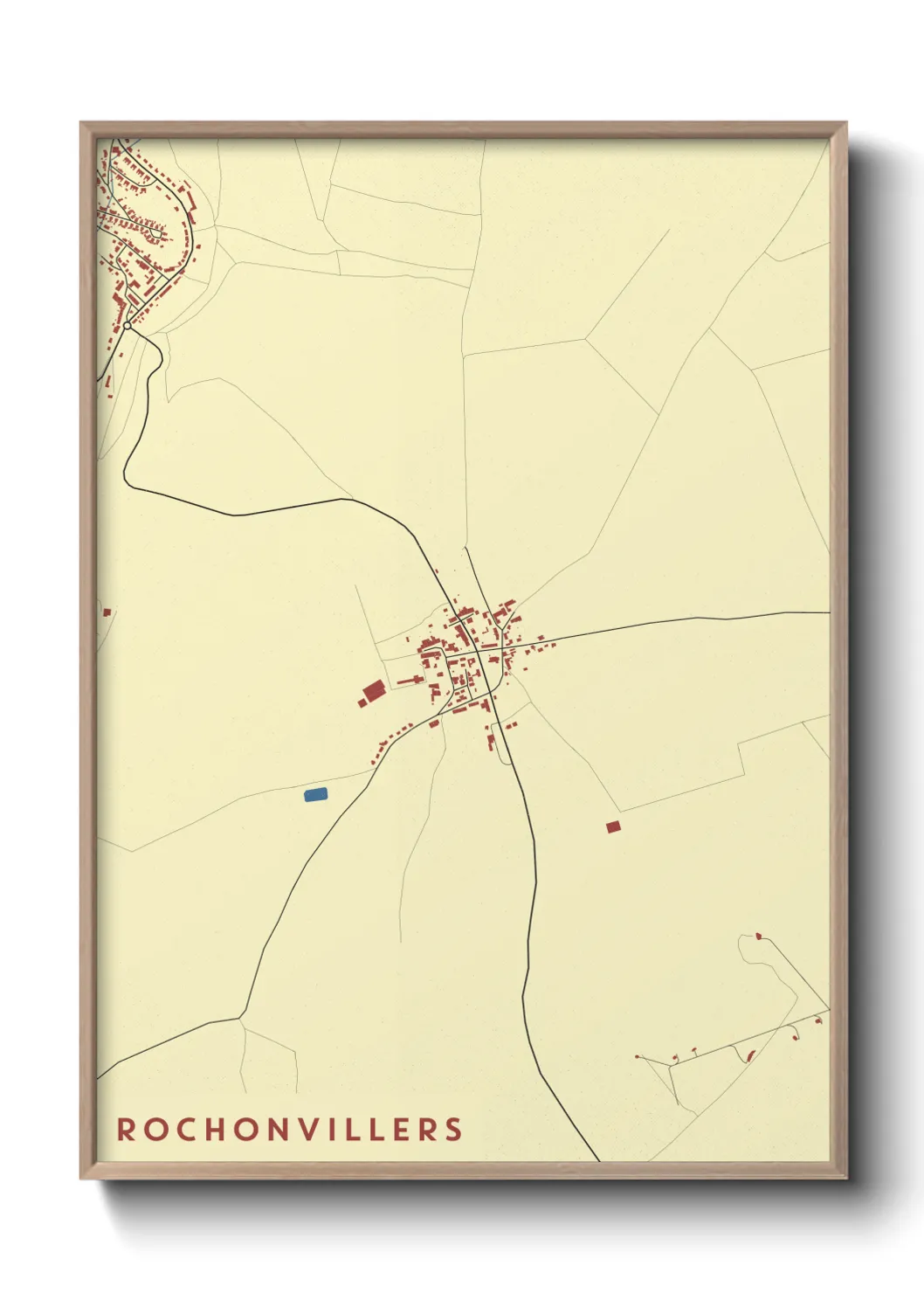 Une affiche de carte sur Rochonvillers