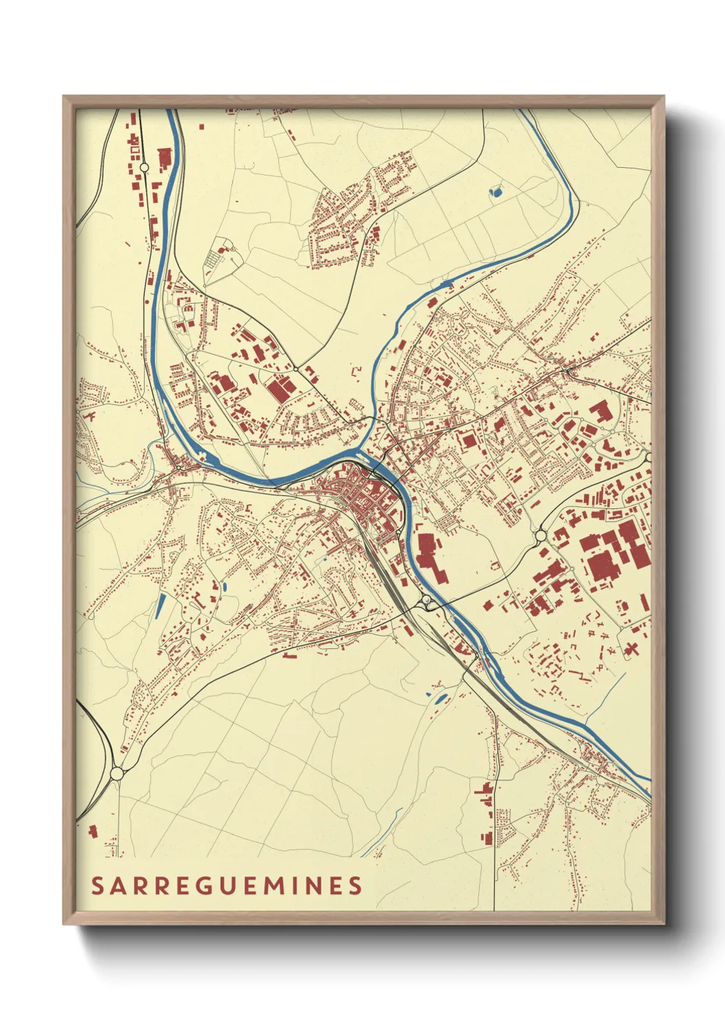 Un poster carteSarreguemines